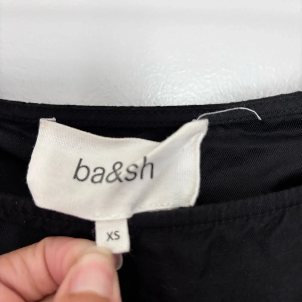 Ba&sh Palaia Black Puff Sleeve Open Back Smocked Dress Size XS - Picture 13 of 15